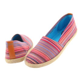 McKey 821 Espadrilles brun röd blå rosa 4