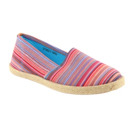 McKey 821 Espadrilles brun röd blå rosa 1