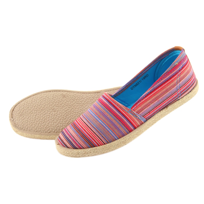 McKey 821 Espadrilles brun röd blå rosa 5