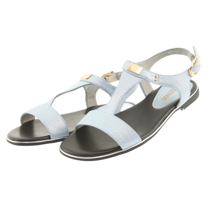 M.Daszyński Sandaler blå pärla Daszyński MR1583-7 3