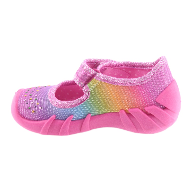 Befado rainbow barntofflor 109P183 rosa med zirkoner 2