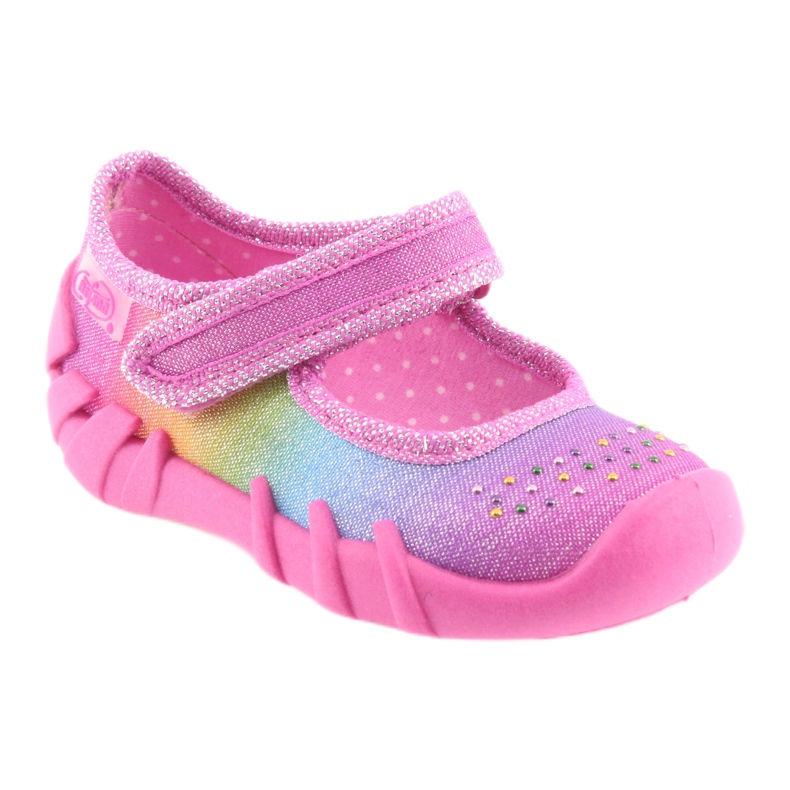 Befado rainbow barntofflor 109P183 rosa med zirkoner 1