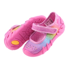 Befado rainbow barntofflor 109P183 rosa med zirkoner 4