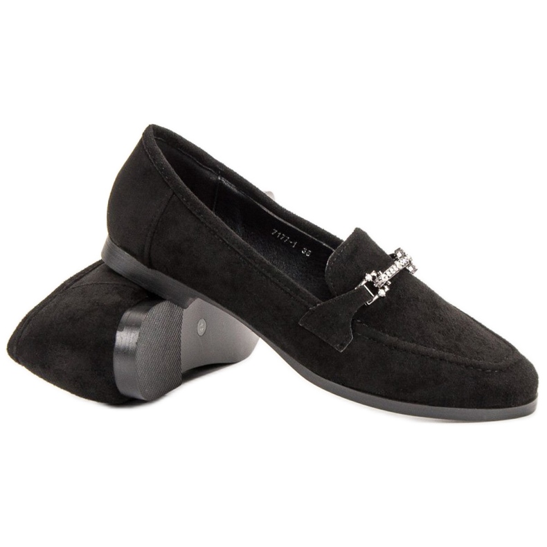 Balada Svarta loafers i mocka 1