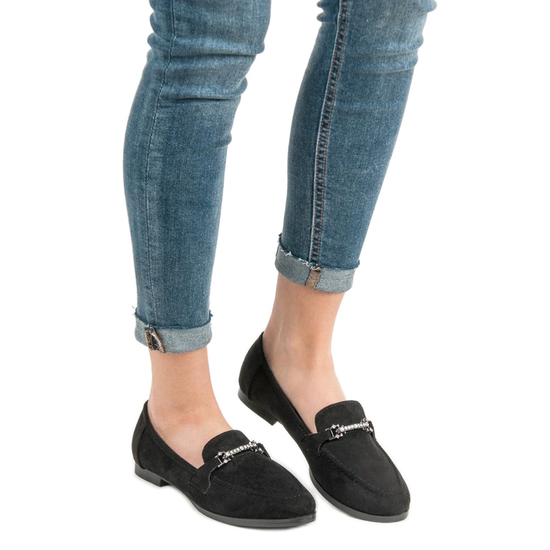 Balada Svarta loafers i mocka 2