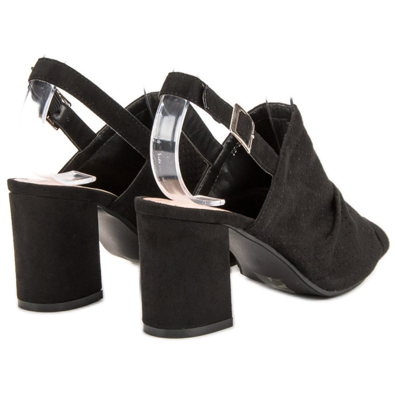 Sixth Sense Openwork sandaler på en bar svart 1