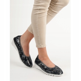 Filippo Marinblå ballettskor i läder 2