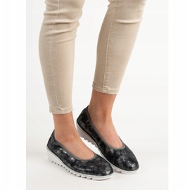 Filippo Marinblå ballettskor i läder 1