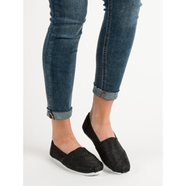 SHELOVET Glitter Slip On Sneakers svart 1