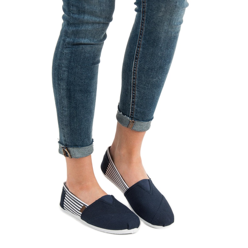 SHELOVET Slip On Light Sneakers vit marinblå 1