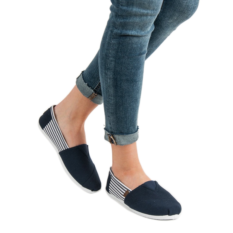 SHELOVET Slip On Light Sneakers vit marinblå 2