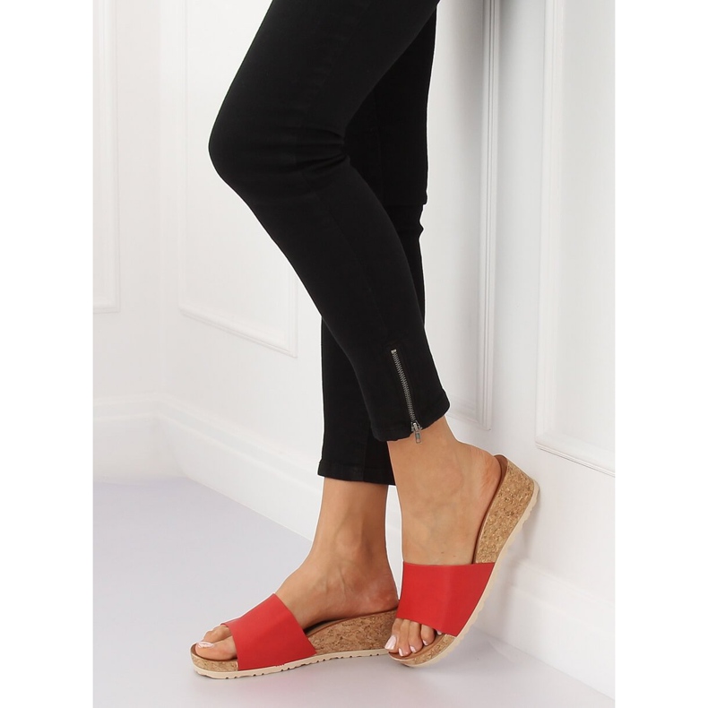 Röda korkskor med tofflor 3527-12 Röd 1