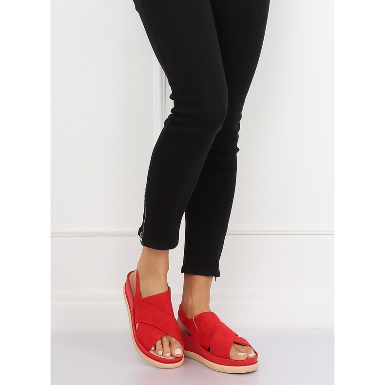 Röda damsandaler G-202 Röd 2