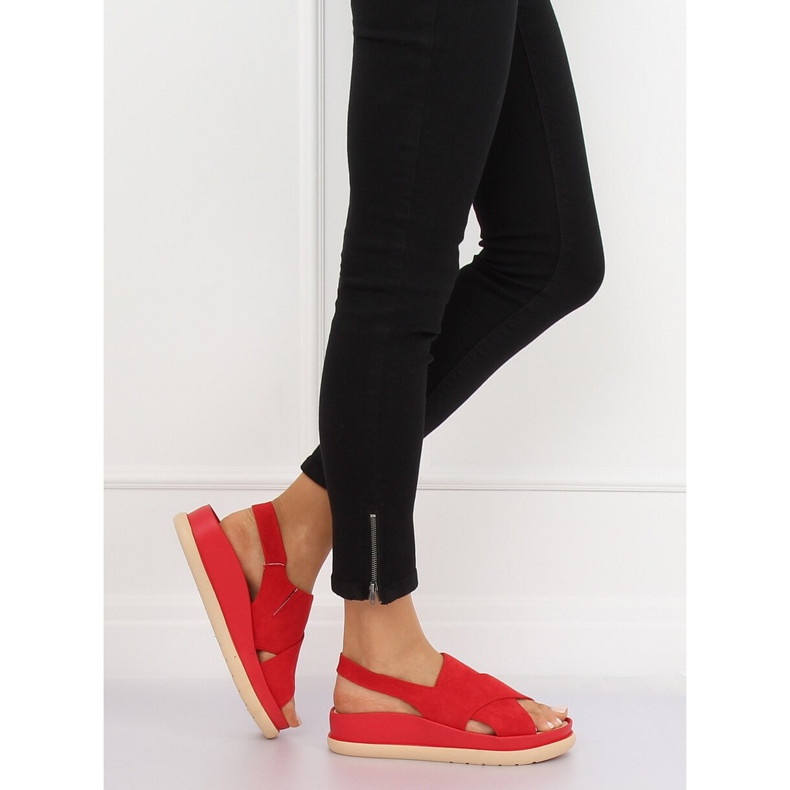 Röda damsandaler G-202 Röd 1