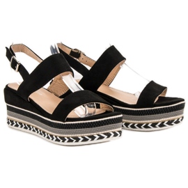 Primavera Boho Wedge Sandaler svart 1