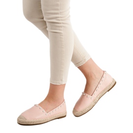 Erynn Espadriller med pärlor rosa 1