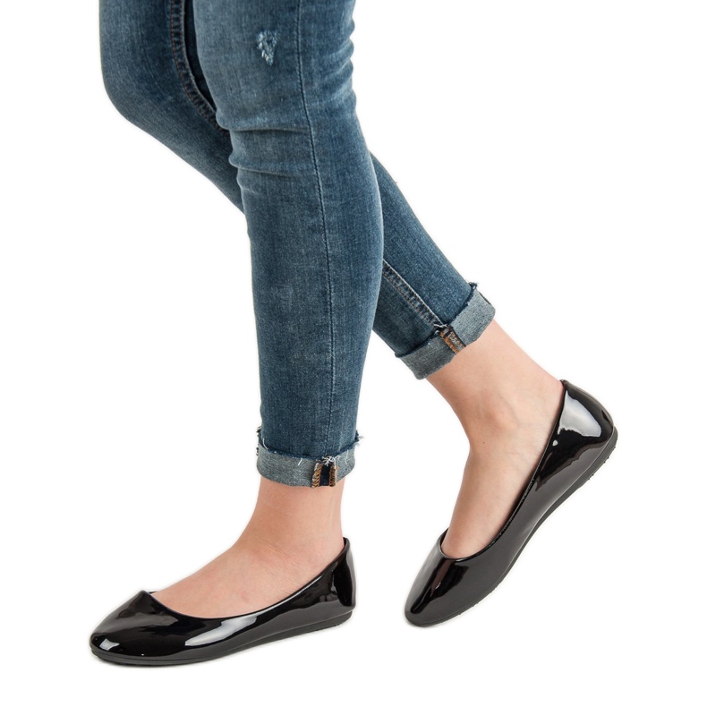 GUAPISSIMA Lackerade ballerinor svart 1