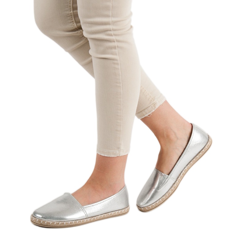 New Tlck Silver Espadriller grå 2