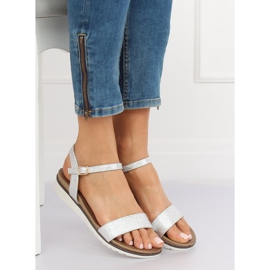 Silver damsandaler S18-33 Silver grå 1