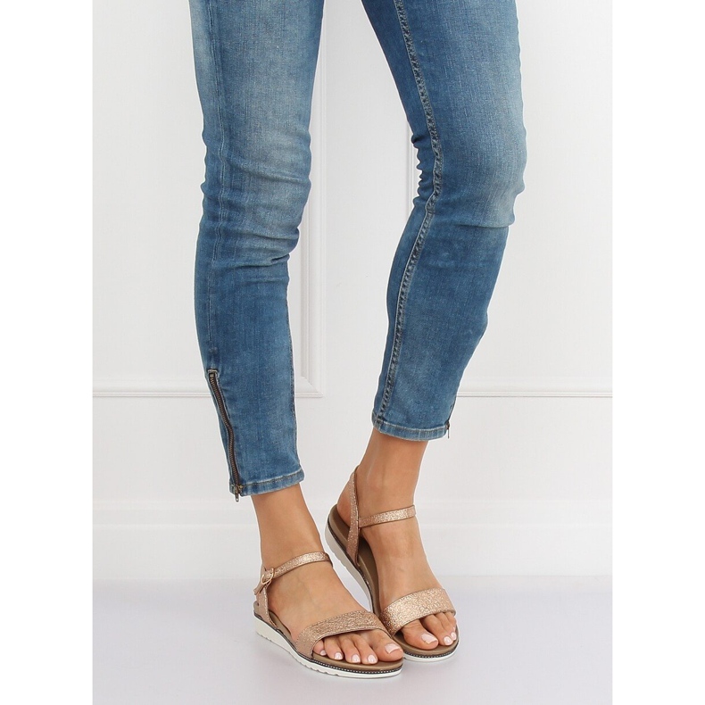 Champagne damsandaler S18-33 Champagne rosa 1