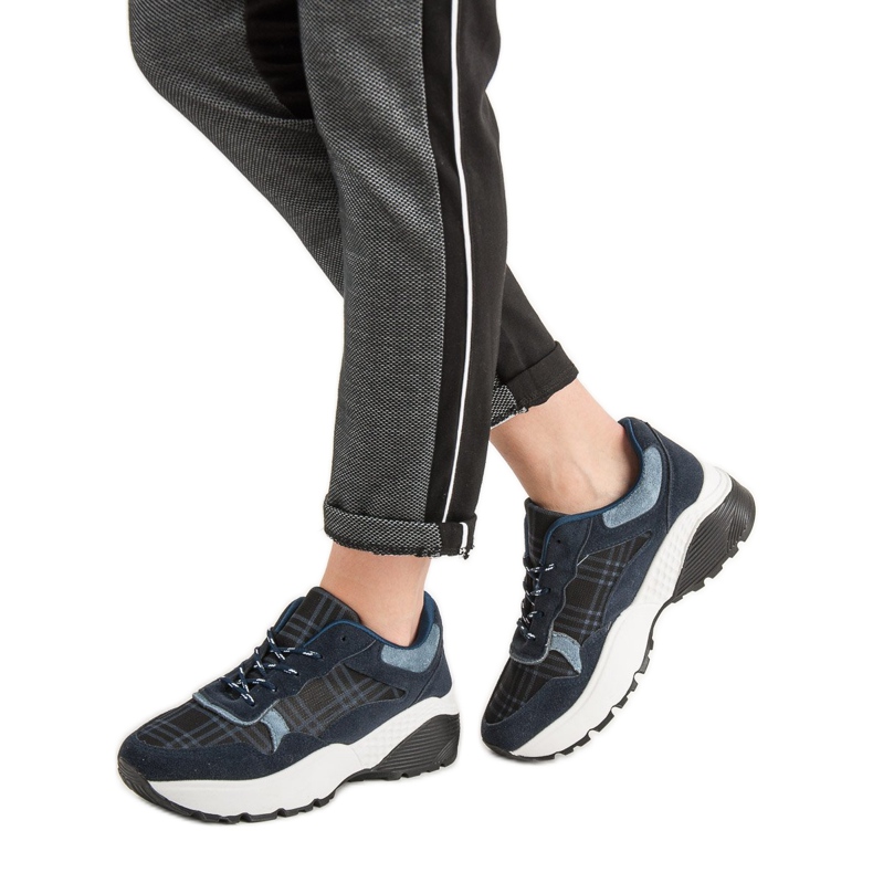 SHELOVET Marinblå sneakers 2