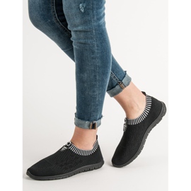 Renda Slip-On skor för kvinnor svart 1