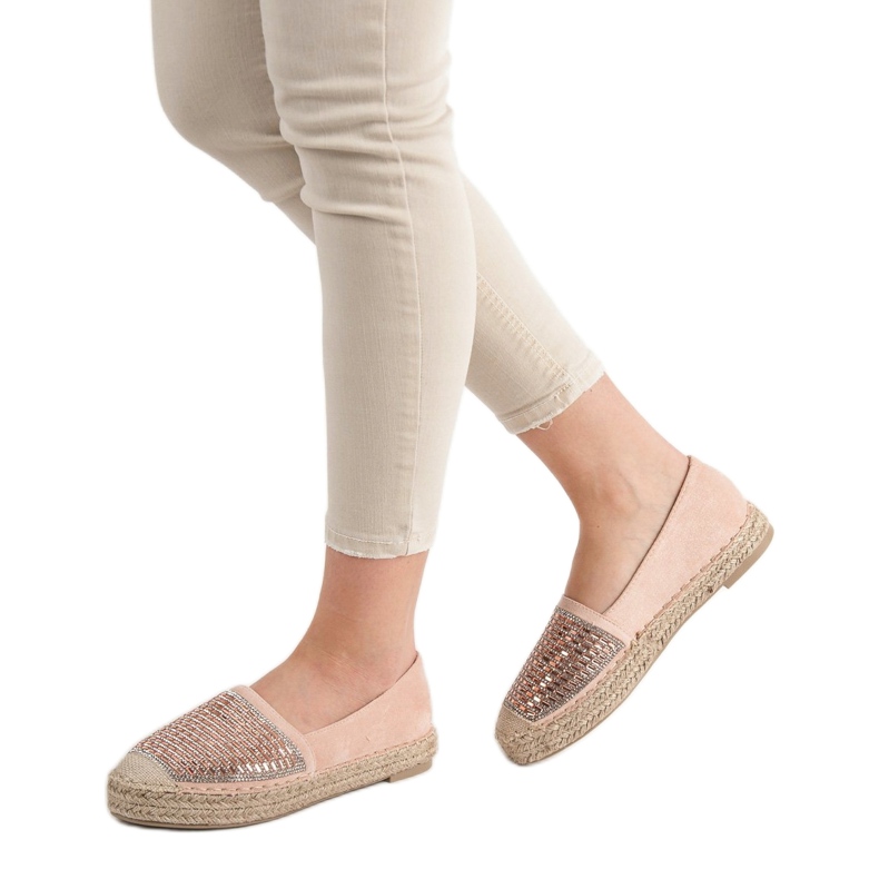 Espadriller Med Cubic Zirconia VICES rosa 2