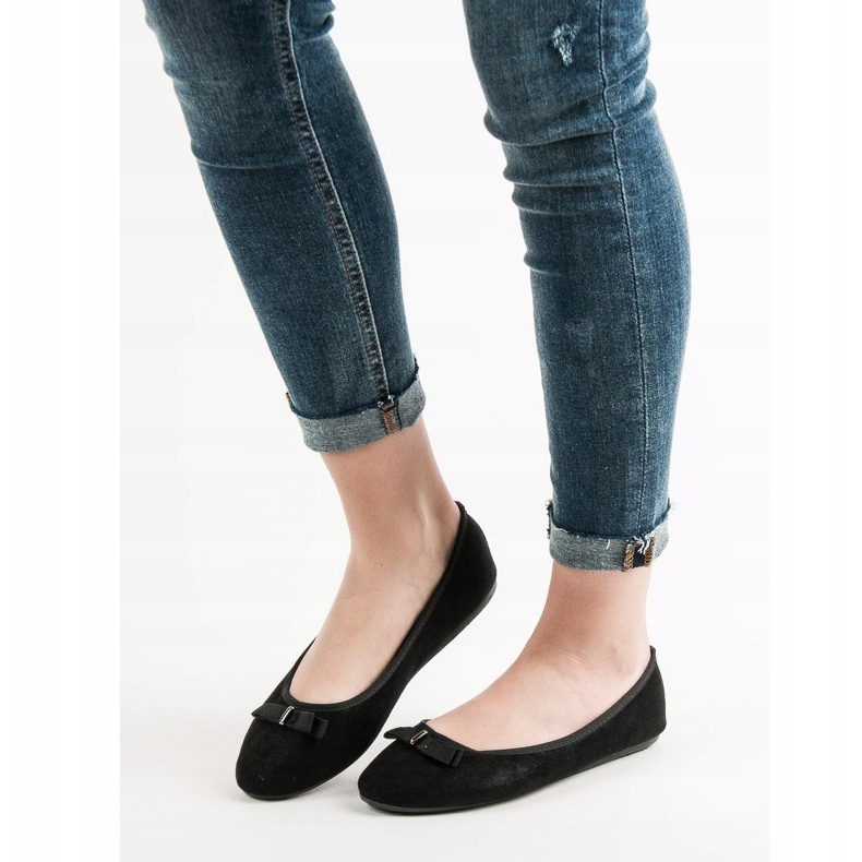 GUAPISSIMA Ballerinor med glitter svart 1