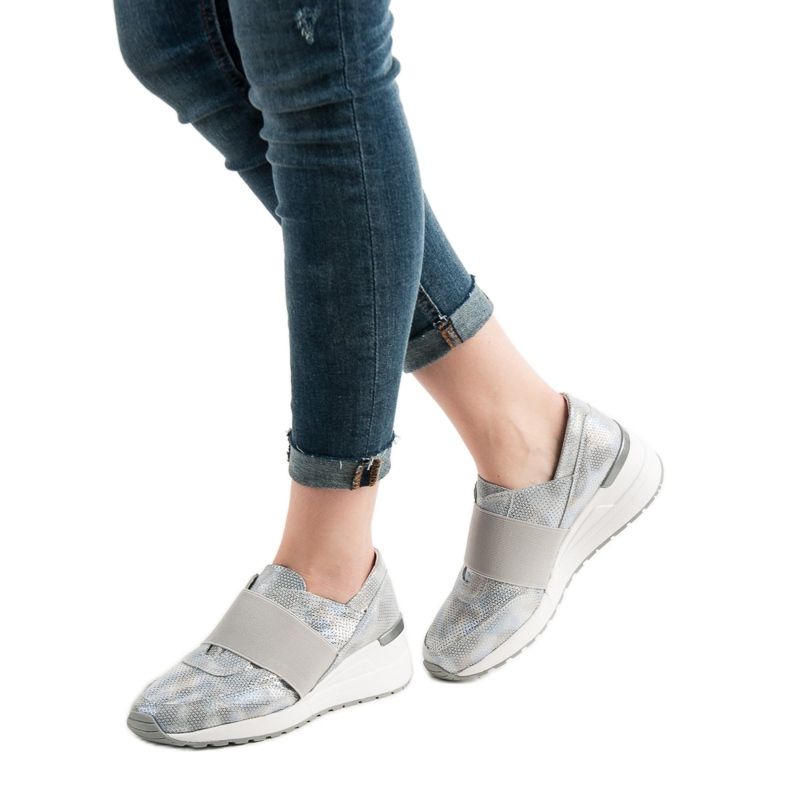 Goodin Slip-on läderskor grå 2