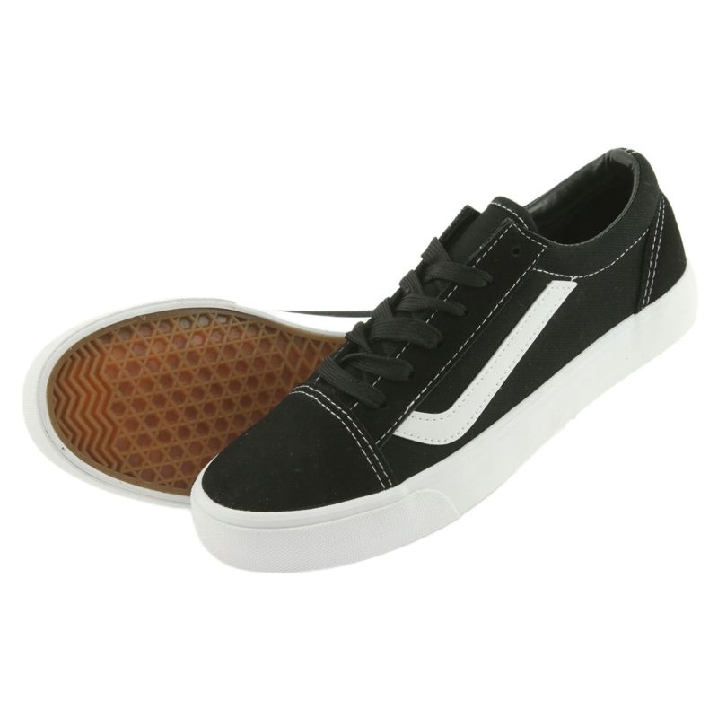 Atletico bundna sneakers 18081 svart/vit 5