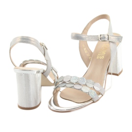 Sandaler för kvinnor Gamis 3658 blå grå rosa 8