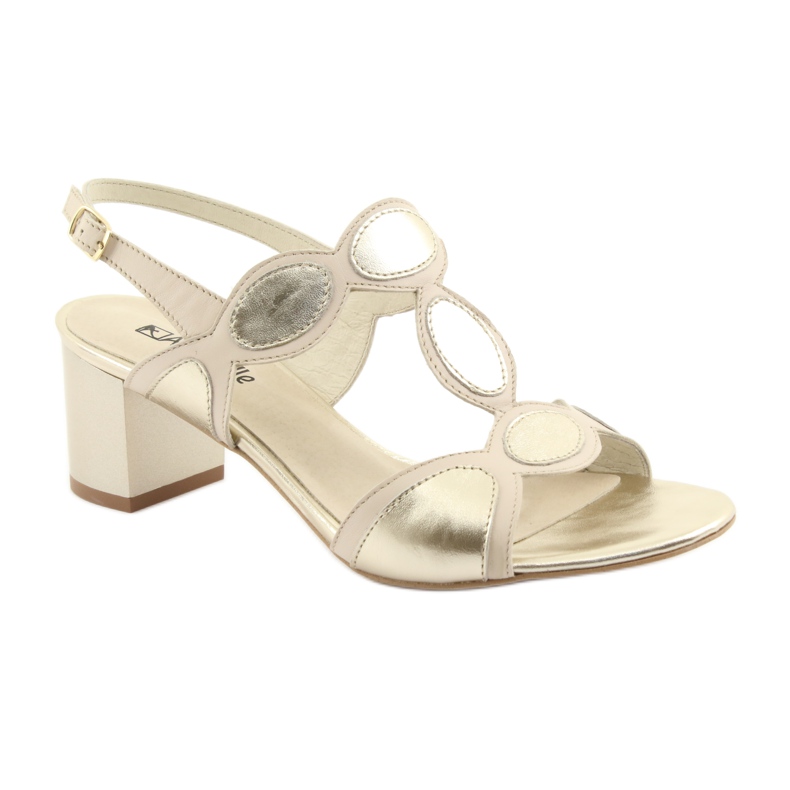 Dam beige / guld sandaler Anabelle 1352 brun 1