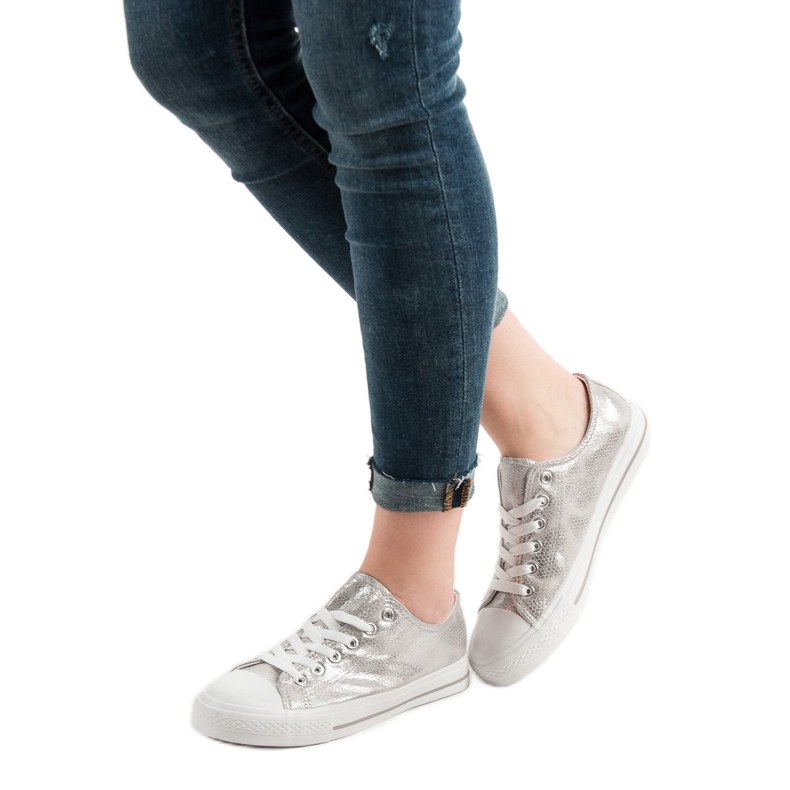 Bestelle Silver sneakers grå 1