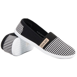 SHELOVET Randiga slipons svart 1