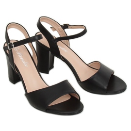 Svarta sandaler höga klackar FZ583 Svart 2