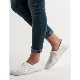 Super Mode Bekväma slip -on sneakers vit 2