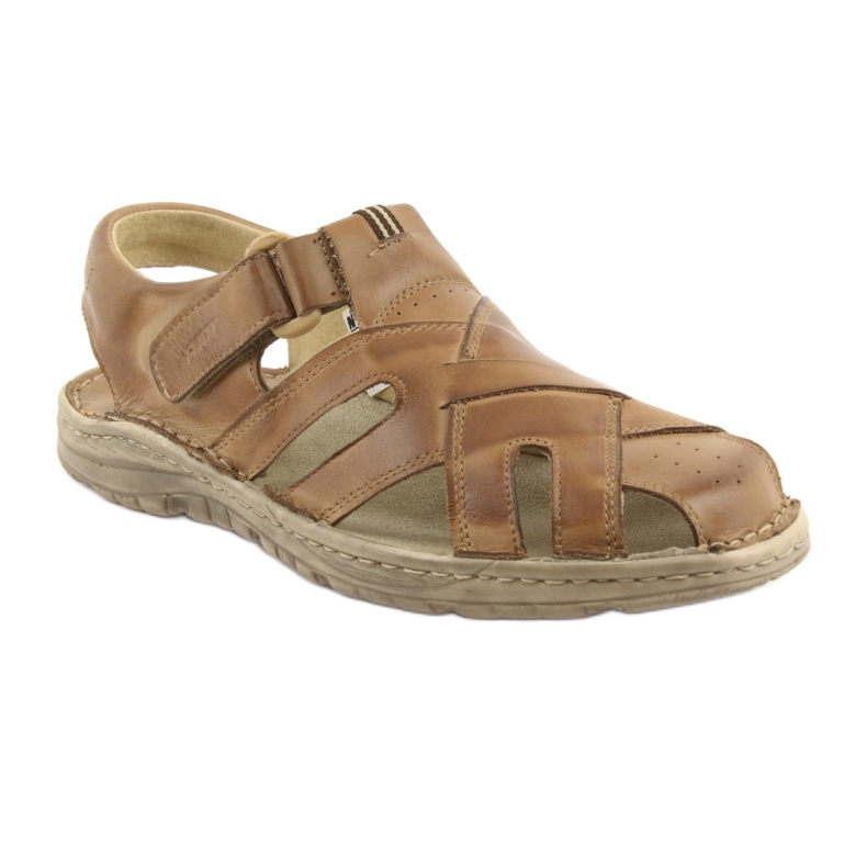 Naszbut 052 beige herr sandaler med kardborreband 1