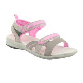 American Club HL12 flickas sandaler grå rosa 1