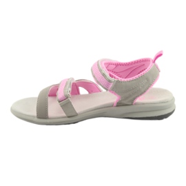 American Club HL12 flickas sandaler grå rosa 2