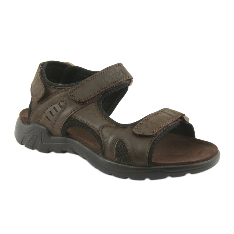 American Club Amerikanska lädersportalsandaler CY11 brun svart 1