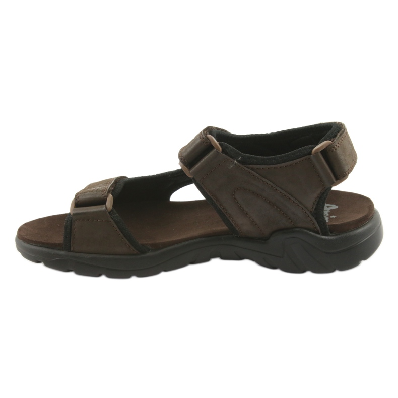 American Club Amerikanska lädersportalsandaler CY11 brun svart 2