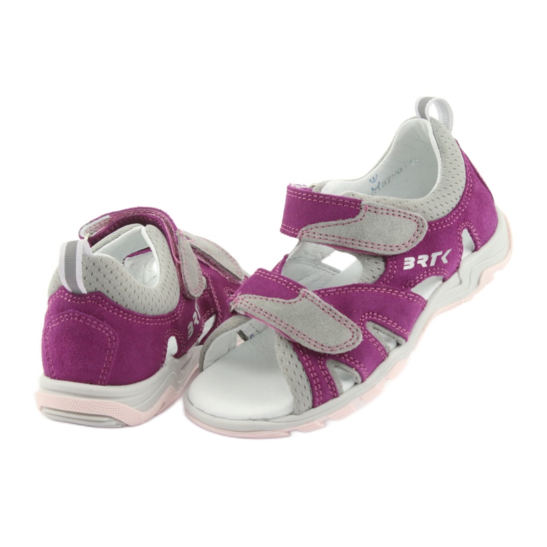 Kardborresandaler Bartek 16187 rosa/grå 4