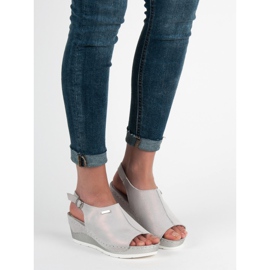 Filippo Läderklädda sandaler grå 1