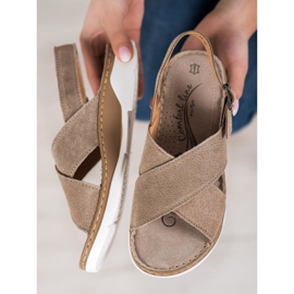 Filippo Lädersandaler på plattformen brun 1