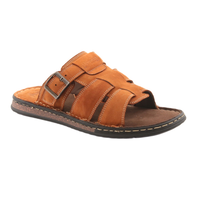 American Club American Men's Flip Flops Lightweight Podka06 Brown brun 1