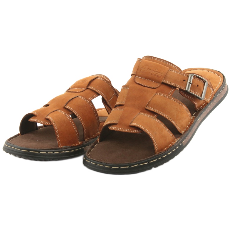American Club American Men's Flip Flops Lightweight Podka06 Brown brun 3