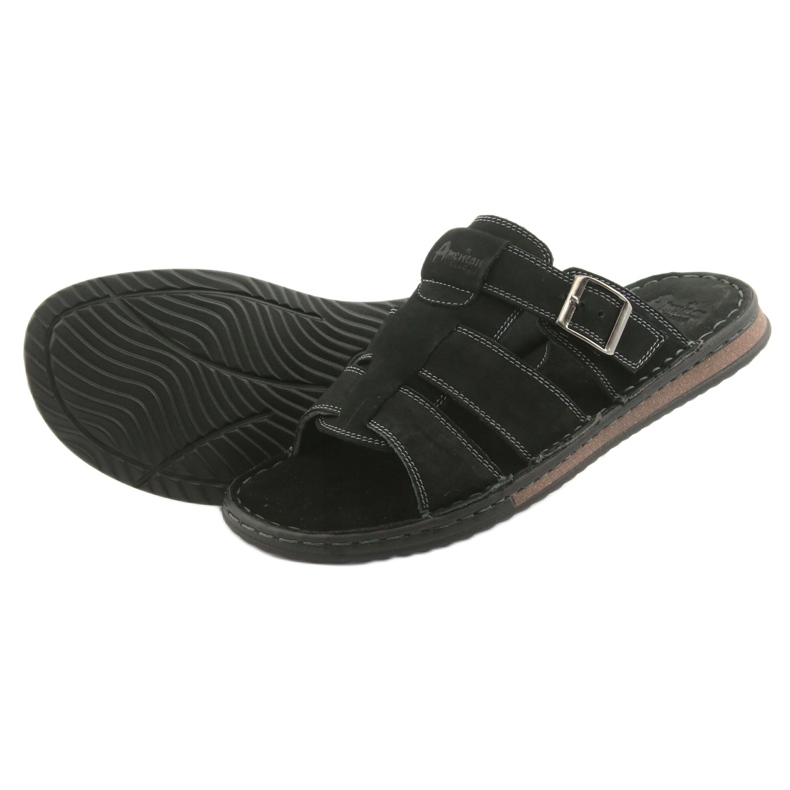 American Club Amerikanska mäns flip flops lätta podka06 svart 4