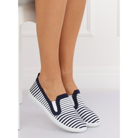 Sneakers slipon marinblå XJ-2909 Navy vit 1