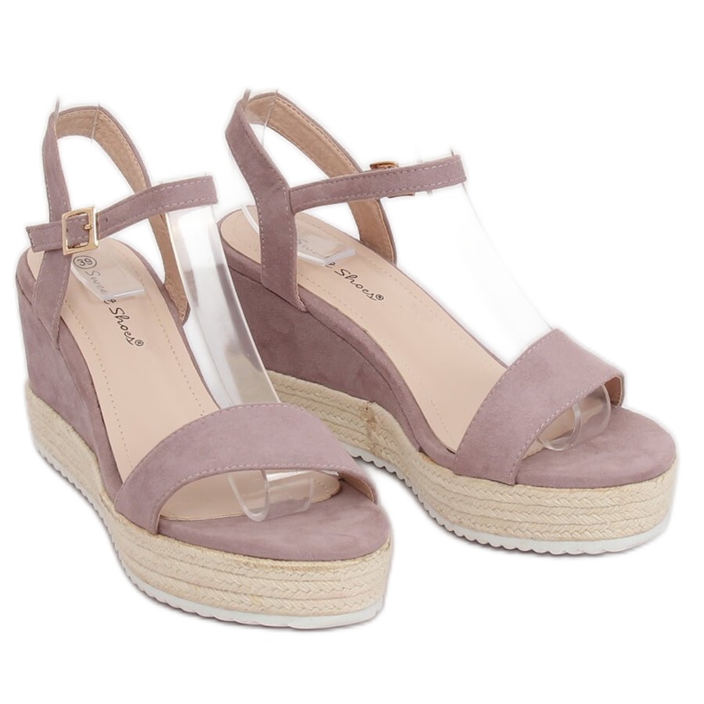 Violett kile sandaler espadrilles LY9109 Lila purpur 1