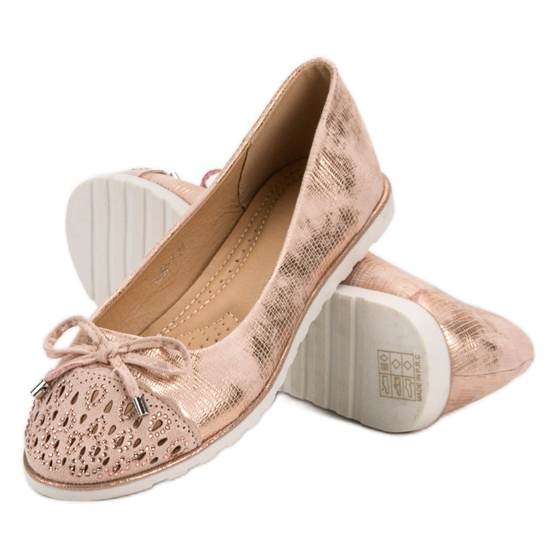 SHELOVET Casual Ballerinas gul rosa 1